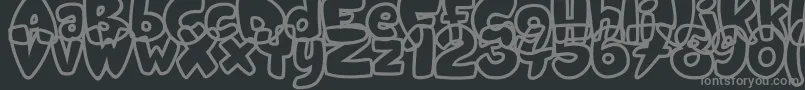 Candyshop Font – Gray Fonts on Black Background