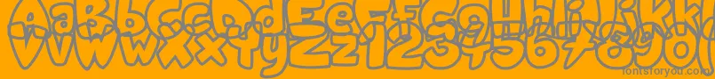 Candyshop Font – Gray Fonts on Orange Background