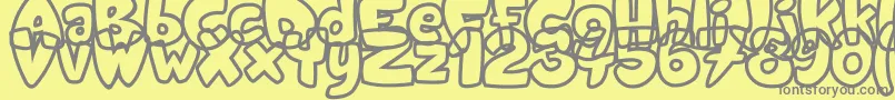 Candyshop Font – Gray Fonts on Yellow Background