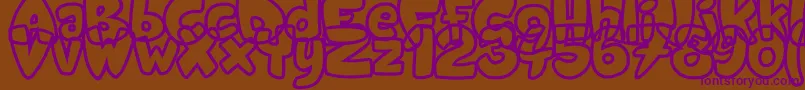 Candyshop Font – Purple Fonts on Brown Background