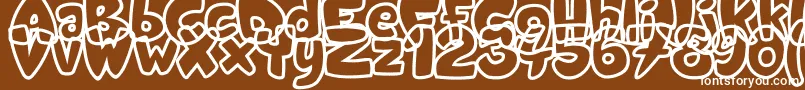 フォントCandyshop – 茶色の背景に白い文字