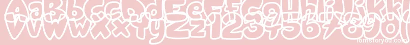 Candyshop Font – White Fonts on Pink Background