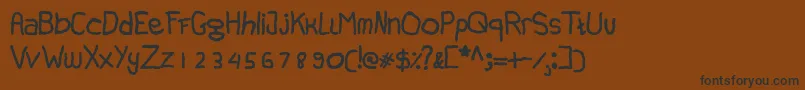 Fonte Canfuguh Font – fontes pretas em um fundo marrom