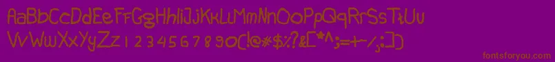 Canfuguh Font Font – Brown Fonts on Purple Background
