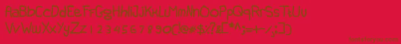 Canfuguh Font Font – Brown Fonts on Red Background