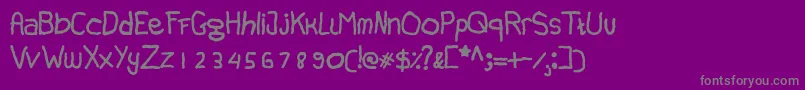 Canfuguh Font Font – Gray Fonts on Purple Background