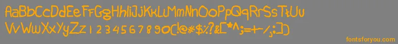 Шрифт Canfuguh Font – оранжевые шрифты на сером фоне