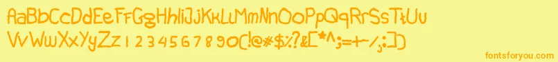 Canfuguh Font Font – Orange Fonts on Yellow Background