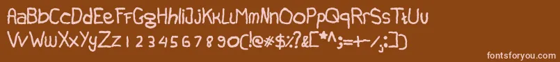 Canfuguh Font Font – Pink Fonts on Brown Background