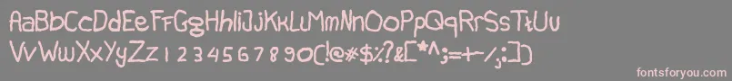Canfuguh Font Font – Pink Fonts on Gray Background