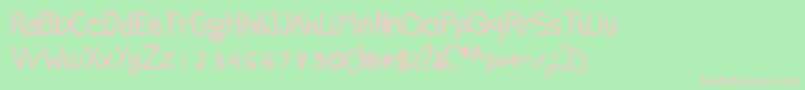 Canfuguh Font Font – Pink Fonts on Green Background