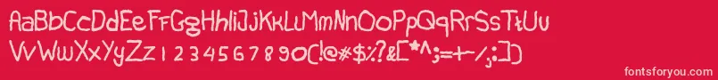 Canfuguh Font Font – Pink Fonts on Red Background