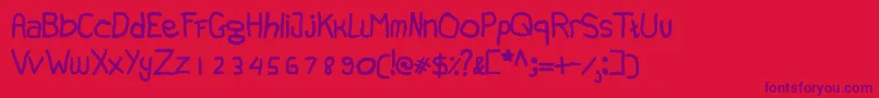 Canfuguh Font Font – Purple Fonts on Red Background