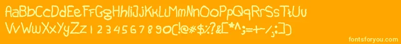 Canfuguh Font Font – Yellow Fonts on Orange Background