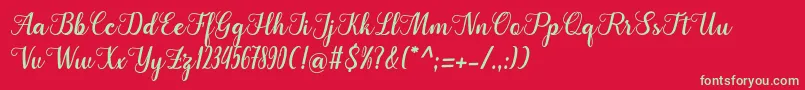 Cangkhoi Font – Green Fonts on Red Background