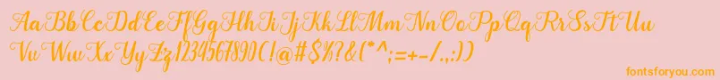 Cangkhoi Font – Orange Fonts on Pink Background