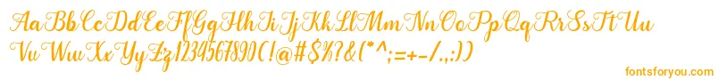 Cangkhoi Font – Orange Fonts on White Background