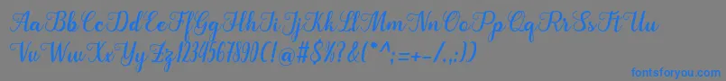 Cangkhoi Font – Blue Fonts on Gray Background