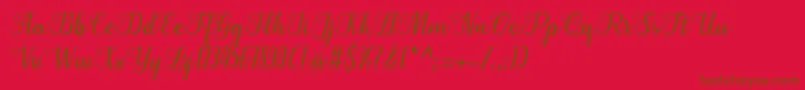 Cangkhoi Font – Brown Fonts on Red Background