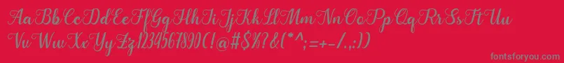 Cangkhoi Font – Gray Fonts on Red Background