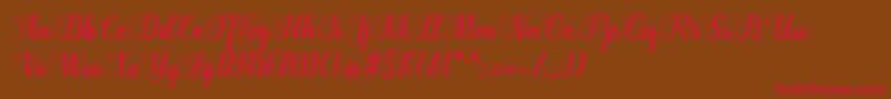 Cangkhoi Font – Red Fonts on Brown Background