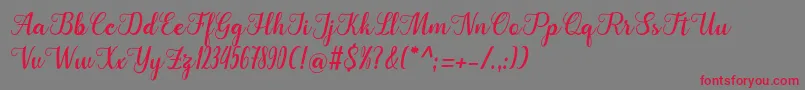 Cangkhoi Font – Red Fonts on Gray Background