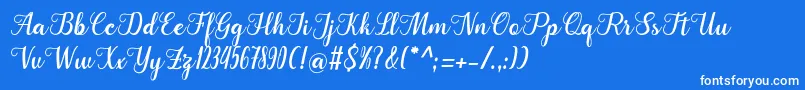 Cangkhoi Font – White Fonts on Blue Background