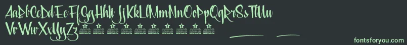 SaturdayNightsPersonalUse Font – Green Fonts on Black Background