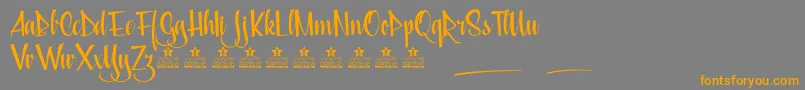 SaturdayNightsPersonalUse Font – Orange Fonts on Gray Background