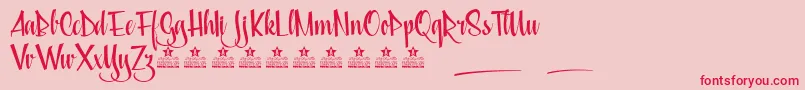 SaturdayNightsPersonalUse Font – Red Fonts on Pink Background