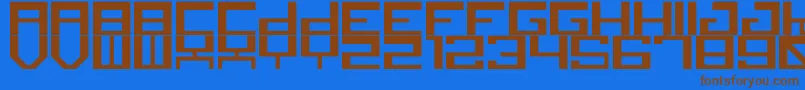 canid Font – Brown Fonts on Blue Background
