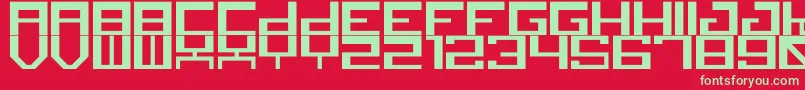 canid Font – Green Fonts on Red Background