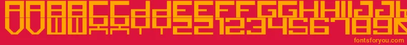 canid Font – Orange Fonts on Red Background