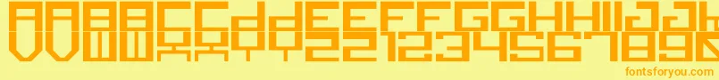 canid Font – Orange Fonts on Yellow Background