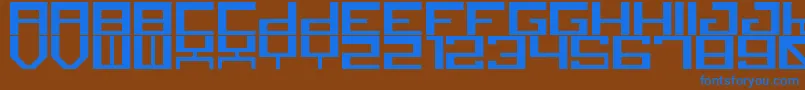 canid Font – Blue Fonts on Brown Background