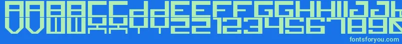 canid Font – Green Fonts on Blue Background