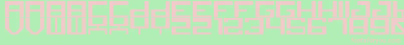 canid Font – Pink Fonts on Green Background