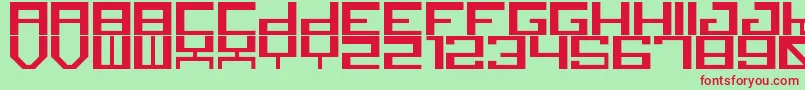 canid Font – Red Fonts on Green Background