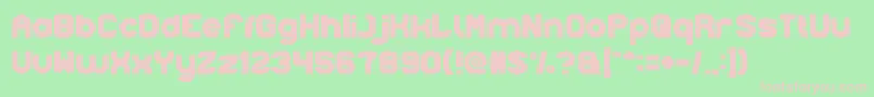 フォントcannon BALL – 緑の背景にピンクのフォント