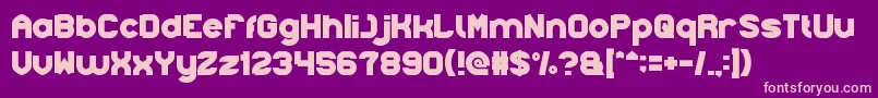 cannon BALL Font – Pink Fonts on Purple Background