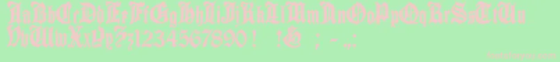 cantebriggia Font – Pink Fonts on Green Background