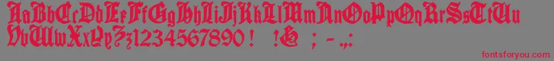 cantebriggia Font – Red Fonts on Gray Background