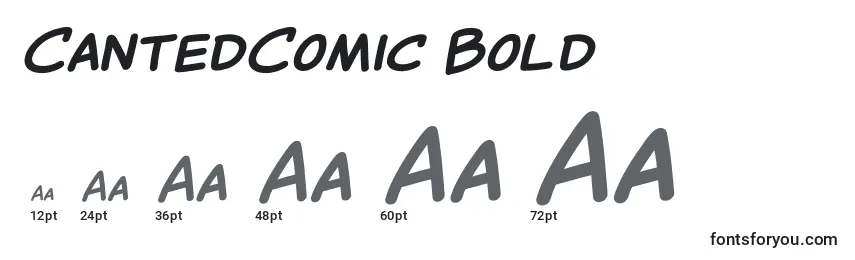 Размеры шрифта CantedComic Bold