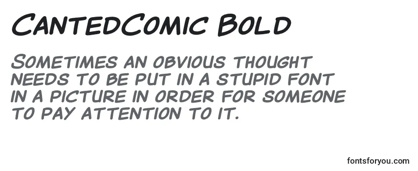 Review of the CantedComic Bold Font