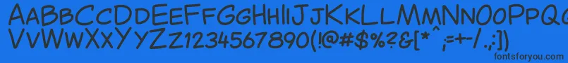 CantedComic Regular Font – Black Fonts on Blue Background