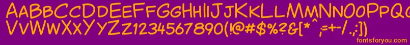 CantedComic Regular Font – Orange Fonts on Purple Background