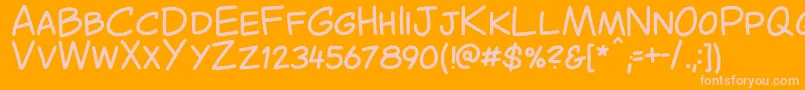 CantedComic Regular Font – Pink Fonts on Orange Background