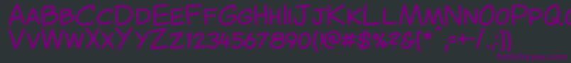 CantedComic Regular Font – Purple Fonts on Black Background