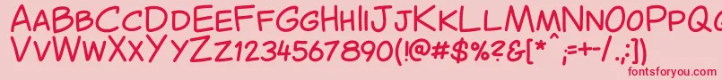 CantedComic Regular Font – Red Fonts on Pink Background