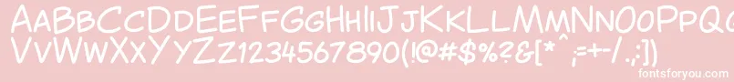 CantedComic Regular Font – White Fonts on Pink Background
